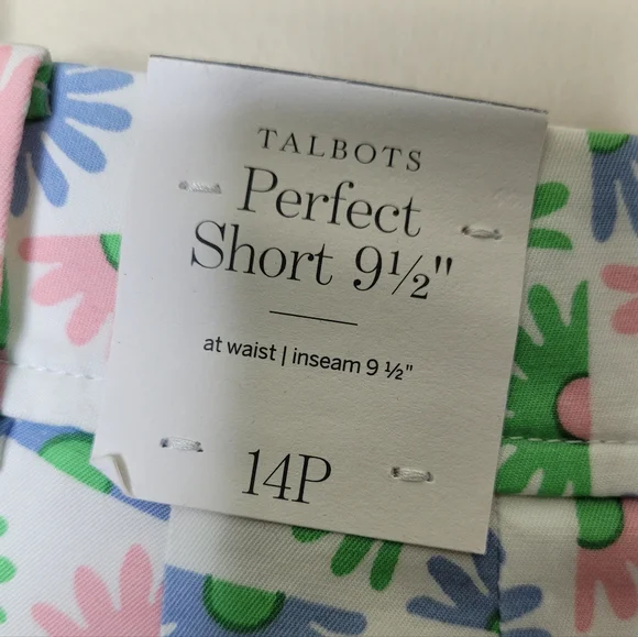 Talbots Perfect Short 9.5" Daisy Print Women's Size 14P NWT Petite - Picture 9 of 11
